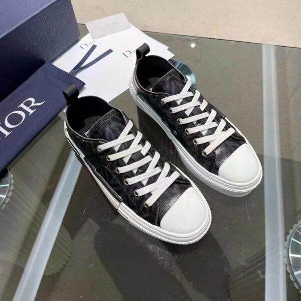 Dior Unisex B23 Low Top Sneaker Black CD Diamond Canvas (5)