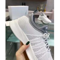 Dior Unisex CD B25 Sneaker Gray Neoprene White Technical Mesh Low-Top Lace-Up (3)