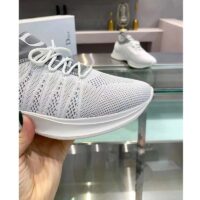 Dior Unisex CD B25 Sneaker Gray Neoprene White Technical Mesh Low-Top Lace-Up (3)