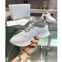 Dior Unisex CD B25 Sneaker Gray Neoprene White Technical Mesh Low-Top Lace-Up (3)