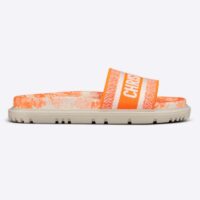 Dior Unisex CD Dway Slide Bright Orange Toile De Jouy Embroidered Cotton (2)