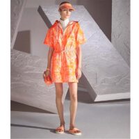 Dior Unisex CD Dway Slide Bright Orange Toile De Jouy Embroidered Cotton (2)