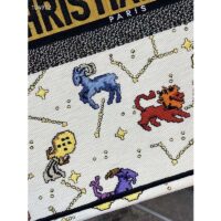 Dior Unisex CD Large Book Tote Latte Multicolor Dior Pixel Zodiac Embroidery (6)