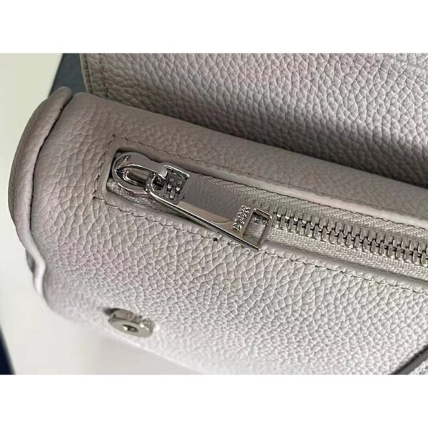 Dior Unisex CD Saddle Bag Dior Gray Grained Calfskin ‘Christian Dior 1947’ Signature (10)