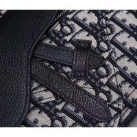 Dior Unisex CD Saddle Pouch Beige Black Dior Oblique Jacquard (2)