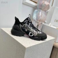 Dior Unisex CD Shoes D-Connect Sneaker Black Technical Fabric Union Print (5)