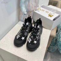 Dior Unisex CD Shoes D-Connect Sneaker Black Technical Fabric Union Print (5)