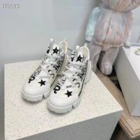 Dior Unisex CD Shoes D-Connect Sneaker White Technical Fabric Union Print (5)