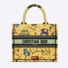 Dior Unisex CD Small Book Tote Yellow Multicolor Dior Pixel Zodiac Embroidery