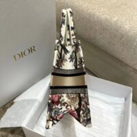 Dior Women CD Small Book Tote Latte Multicolor Dior Jardin D’Hiver Embroidery (5)