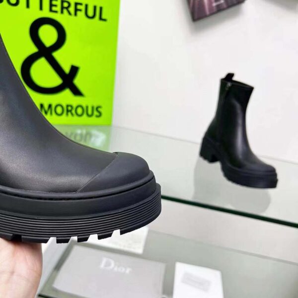 Dior Women CD Symbol Ankle Boot Black Supple Calfskin 15 Cm High (4)