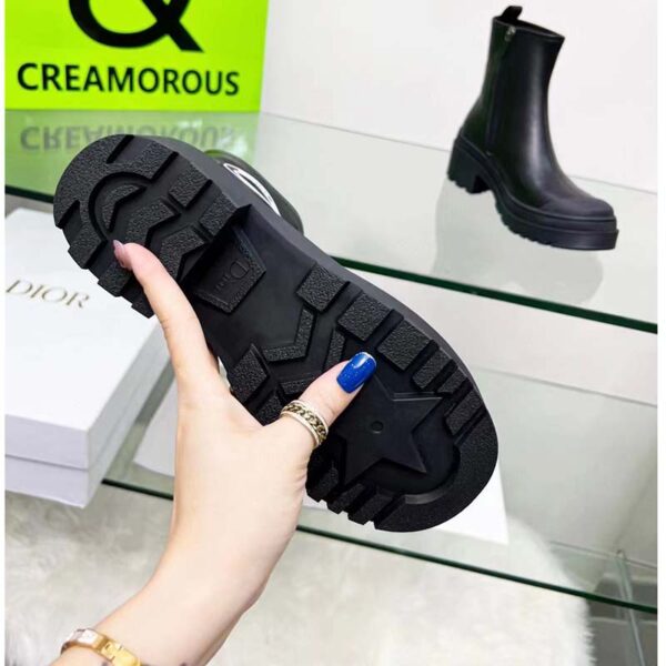 Dior Women CD Symbol Ankle Boot Black Supple Calfskin 15 Cm High (9)