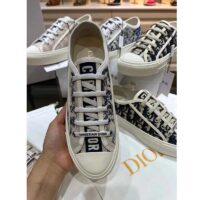 Dior Women Walk’n’Dior Sneaker Blue Toile De Jouy Embroidered Cotton (3)