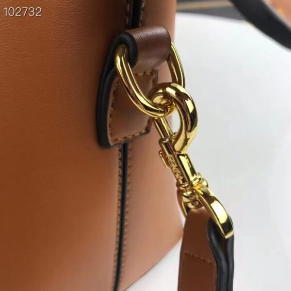 Fendi FF Women By The Way Medium Light Brown Leather Elaphe Boston Bag (5)