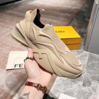 Fendi Unisex FF Fendi Flow Beige Mesh Running Sneakers (11)