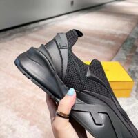Fendi Unisex FF Fendi Flow Black Mesh Running Sneakers (9)