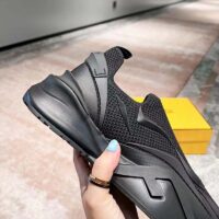 Fendi Unisex FF Fendi Flow Black Mesh Running Sneakers (9)