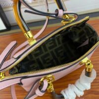 Fendi Women FF By The Way Mini Small Boston Bag Light Pink Leather (3)