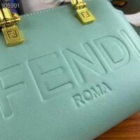 Fendi Women FF By The Way Mini Small Boston Bag Mint Green Leather (7)