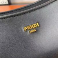 Fendi Women FF O’Lock Swing Mint Black Leather Pouch (2)