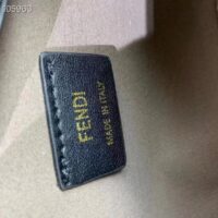Fendi Women FF O’Lock Swing Mint Black Leather Pouch (2)