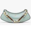 Fendi Women FF O’Lock Swing Mint Green Leather Pouch