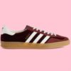 Gucci Unisex GG Adidas x Gucci Gazelle Sneaker Burgundy Velvet Suede Duchesse Demetra