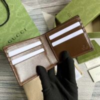 Gucci Unisex GG Wallet Interlocking G Beige Ebony GG Supreme Fabric (1)