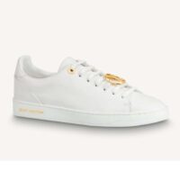 Louis Vuitton LV Unisex Frontrow Sneaker Circle White Calf Leather Rubber Outsole (9)