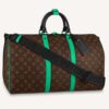 Louis Vuitton LV Unisex Keepall Bandoulière 50 Travel Bag Monogram Macassar Coated Canvas