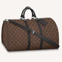 Louis Vuitton LV Unisex Keepall Bandoulière 55 Monogram Canvas Natural Cowhide Leather (1)