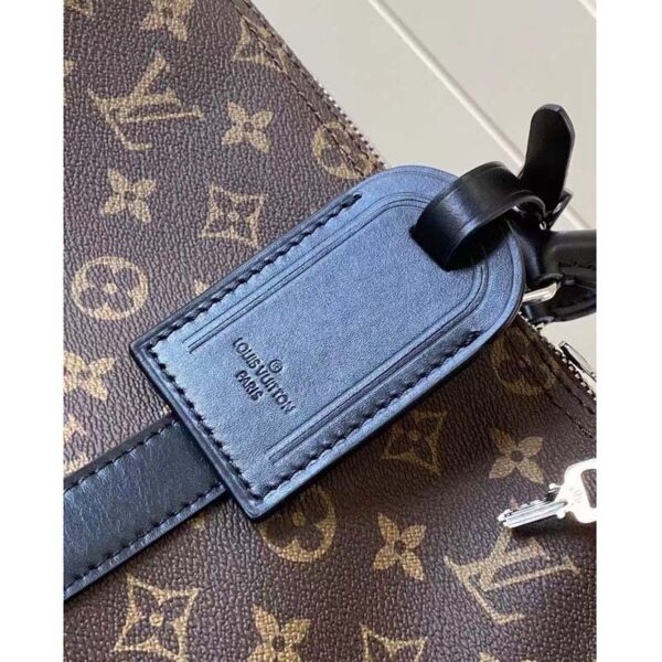 Louis Vuitton LV Unisex Keepall Bandoulière 55 Monogram Canvas Natural Cowhide Leather (10)