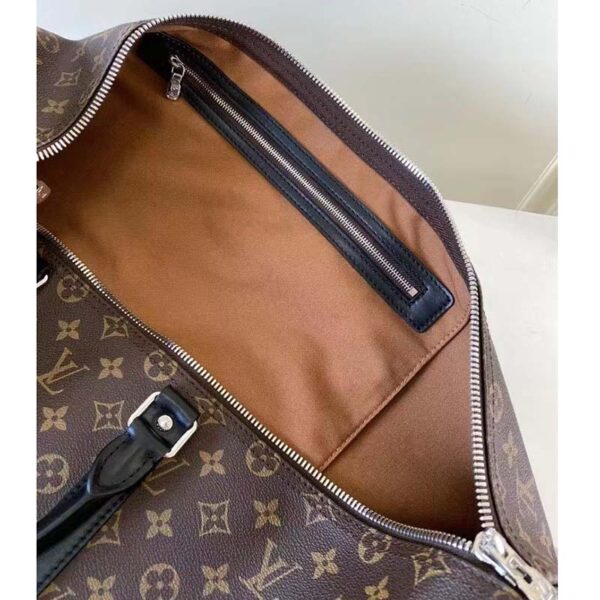 Louis Vuitton LV Unisex Keepall Bandoulière 55 Monogram Canvas Natural Cowhide Leather (3)