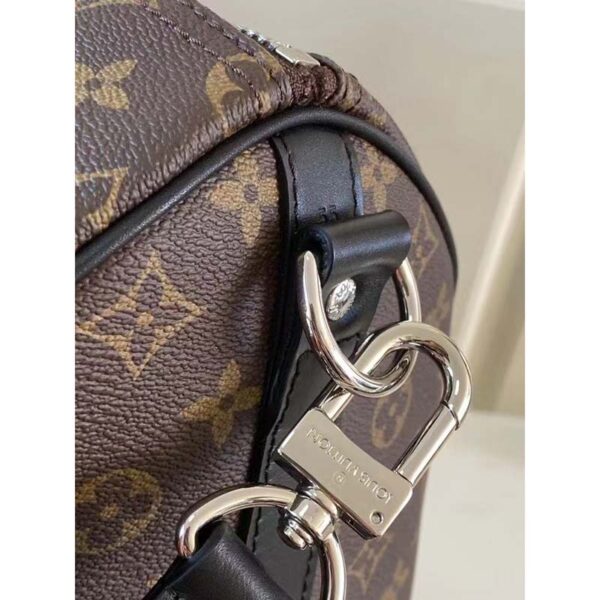 Louis Vuitton LV Unisex Keepall Bandoulière 55 Monogram Canvas Natural Cowhide Leather (7)