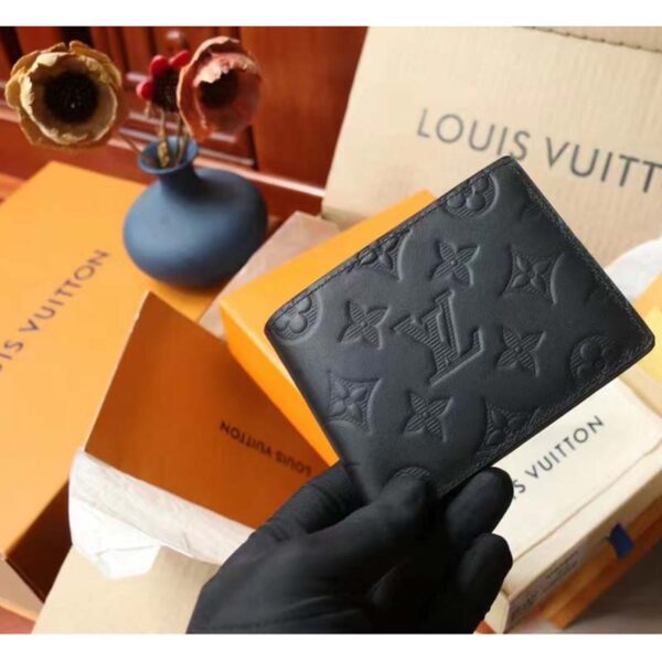 Louis Vuitton LV Unisex Multiple Wallet Black Monogram Shadow Calf Leather Cowhide (1)