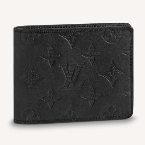 Louis Vuitton LV Unisex Multiple Wallet Black Monogram Shadow Calf Leather Cowhide (5)