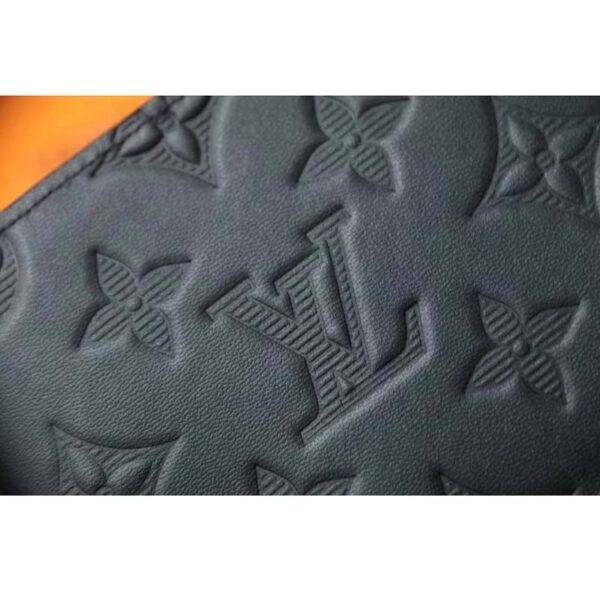 Louis Vuitton LV Unisex Multiple Wallet Black Monogram Shadow Calf Leather Cowhide (9)