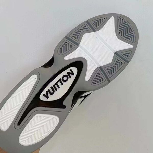 Louis Vuitton LV Unisex Trainer 2 Sneaker White Calf Leather Rubber Outsole (4)