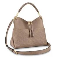 Louis Vuitton LV Women Maida Hobo Handbag Tourterelle Gray Embossed Grained Cowhide (2)