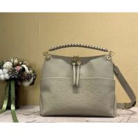 Louis Vuitton LV Women Maida Hobo Handbag Tourterelle Gray Embossed Grained Cowhide (2)