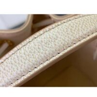 Louis Vuitton LV Women Nano Noé Bucket Bag Beige Monogram Embossed Supple Grained Cowhide (5)