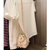 Louis Vuitton LV Women Nano Noé Bucket Bag Beige Monogram Embossed Supple Grained Cowhide (5)