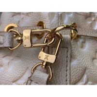 Louis Vuitton LV Women Nano Noé Bucket Bag Beige Monogram Embossed Supple Grained Cowhide (5)