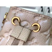 Louis Vuitton LV Women Nano Noé Bucket Bag Beige Monogram Embossed Supple Grained Cowhide (5)