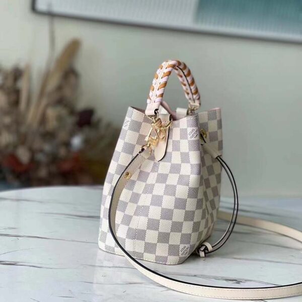 Louis Vuitton LV Women NéoNoé BB Bucket Bag Damier Azur Coated Canvas (7)