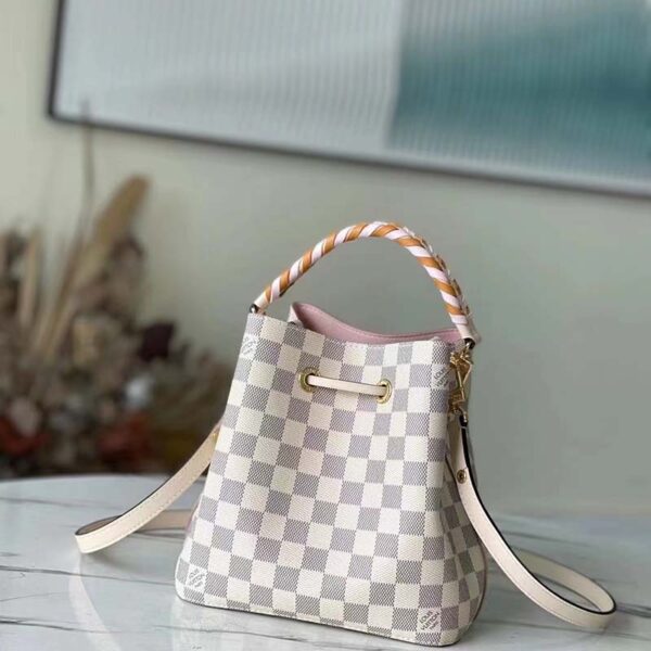 Louis Vuitton LV Women NéoNoé BB Bucket Bag Damier Azur Coated Canvas (8)