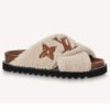 Louis Vuitton LV Women Paseo Flat Comfort Mule Natural Shearling Anatomic Insole