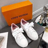 Louis Vuitton Unisex LV Shoes Time Out Sneaker Rose Clair Pink Calf Leather Rubber Outsole (8)