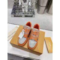 Louis Vuitton Unisex LV Trainer Sneaker Orange Epi Calf Leather Rubber Outsole (10)