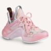 Louis Vuitton Women LV Archlight Sneaker Rose Clair Pink Mix Materials Ribbon Laces